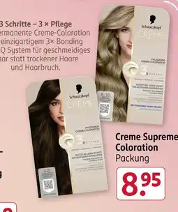 Rossmann Schwarzkopf creme supreme coloration 4-0 Angebot