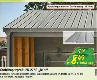 Floraland Stahltrapezprofil 25-275r „Mini” Angebot