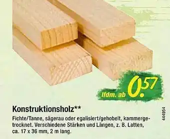 Floraland Konstruktionsholz Angebot