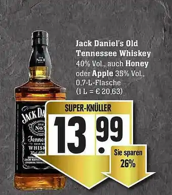 Marktkauf Jack Daniel's Old Tennessee Whiskey Auch Honey Oder Apple Angebot