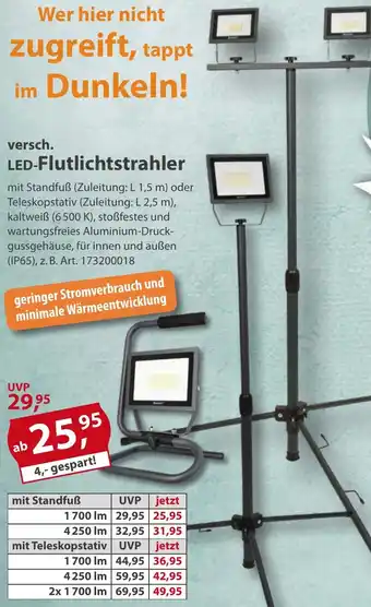 Sonderpreis Baumarkt versch. LED-Flutlichtstrahler Angebot