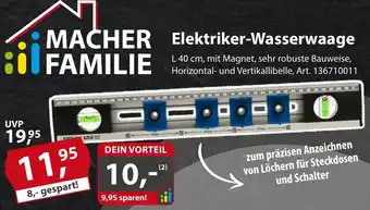 Sonderpreis Baumarkt Elektriker-Wasserwaage Angebot