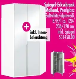 Möbel Boss Spiegel-Eckschrank Mailand Angebot