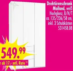 Möbel Boss Drehtürenschrank Mailand Angebot