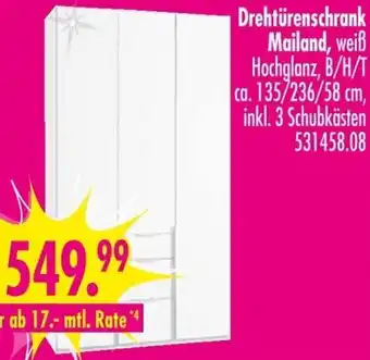 Möbel Boss Drehtürenschrank Mailand Angebot