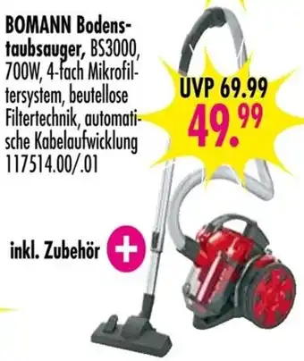 Möbel Boss BOMANN Bodenstaubsauger Angebot