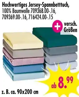 Möbel Boss Hochwertiges Jersey-Spannbetttuch Angebot