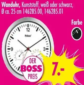 Möbel Boss Wanduhr Angebot