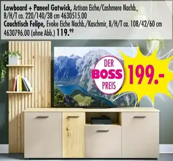 Möbel Boss Lowboard+ Paneel Gatwick Angebot