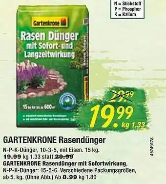 Floraland Gartenkrone Rasendünger Angebot