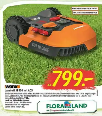 Floraland Workx Landroid M 500 Mit Acs Angebot