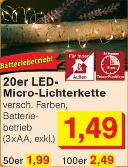 Wiglo Wunderland 20er LED- Micro-Lichterkette Angebot
