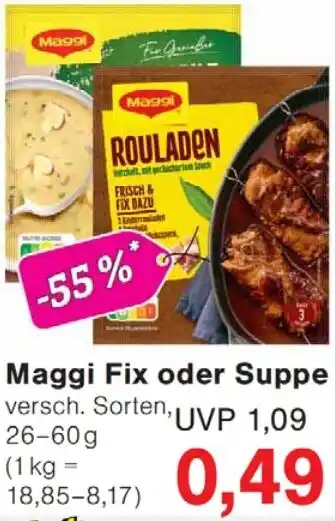 Wiglo Wunderland Maggi Fix oder Suppe Angebot