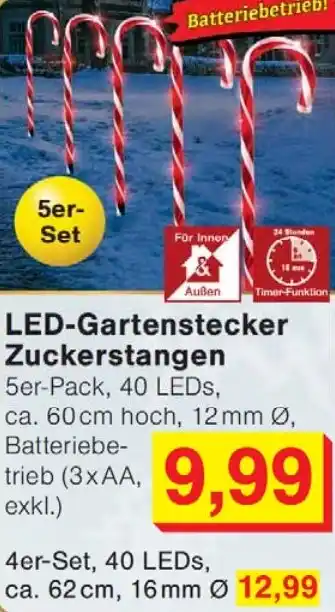 Wiglo Wunderland LED-Gartenstecker Zuckerstangen Angebot
