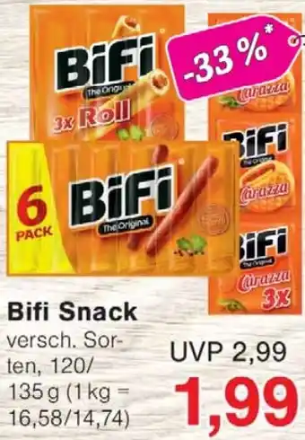 Wiglo Wunderland Bifi Snack Angebot