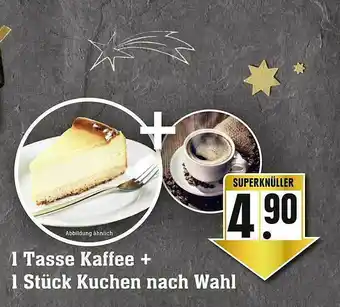 Scheck-in-Center 1 Tasse Kaffee + 1 Stück Kuchen Nach Wahl Angebot