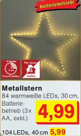 Wiglo Wunderland Metallstern Angebot