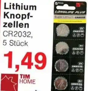 Wiglo Wunderland TIM HOME Lithium Knopfzellen Angebot