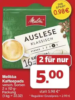 Famila Nord West Melitta Kaffeepads Angebot