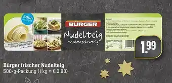 Scheck-in-Center Bürger Frischer Nudelteig Angebot