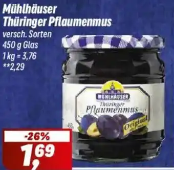 Simmel Mühlhäuser Thüringer Pflaumenmus Angebot