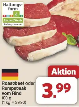 Famila Nord West Roastbeef oder Rumpsteak vom Rind Angebot