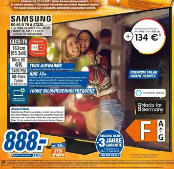 expert Techno Land Samsung 4K QLED TV | GQ65Q70AATXZG Angebot