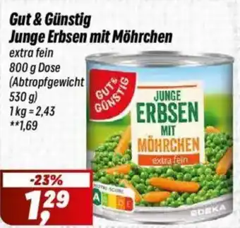 Simmel Gut & Günstig Junge Erbsen mit Möhrchen Angebot