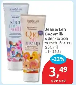 Budni Jean & Len Bodymilk oder-lotion Angebot