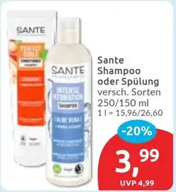 Budni Sante Shampoo oder Spülung Angebot