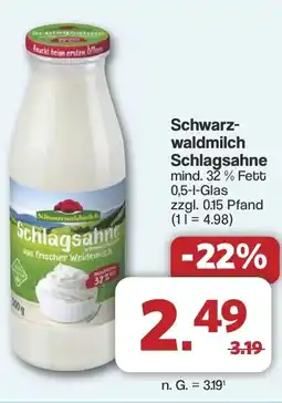 Famila Nord West Schwarz- waldmilch Schlagsahne Angebot