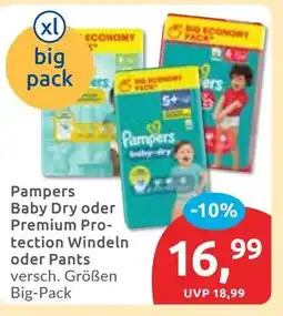 Budni Pampers Baby Dry oder Premium Protection Windeln oder Pants Angebot