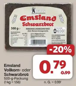 Famila Nord West Emsland Vollkorn- oder Schwarzbrot Angebot