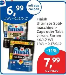 Budni Finish Ultimate Spülmaschinen- Caps oder Tabs Angebot