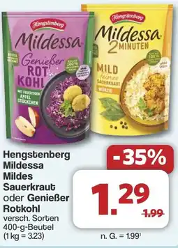 Famila Nord West Hengstenberg Mildessa Mildes Sauerkraut oder Genießer Rotkohl Angebot