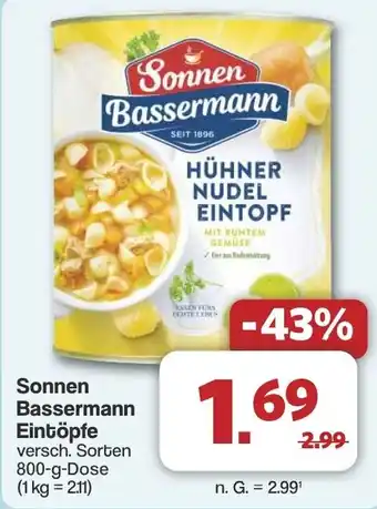 Famila Nord West Sonnen Bassermann Eintöpfe Angebot