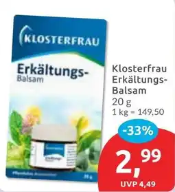 Budni Klosterfrau Erkältungs- Balsam Angebot