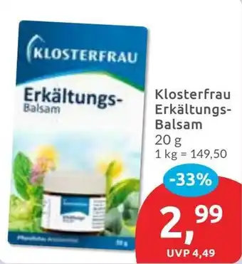 Budni Klosterfrau Erkältungs- Balsam Angebot