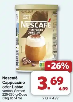 Famila Nord West Nescafé Cappuccino oder Latte Angebot
