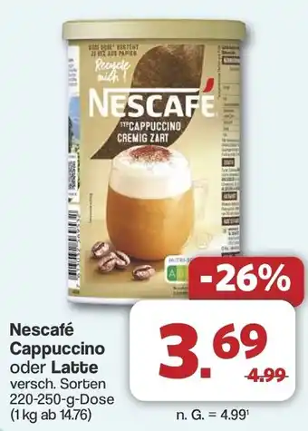 Famila Nord West Nescafé Cappuccino oder Latte Angebot