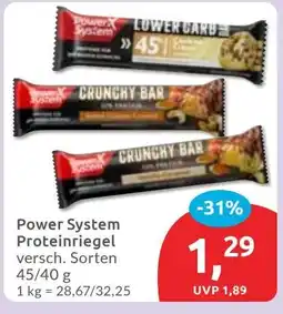 Budni Power System Proteinriegel Angebot