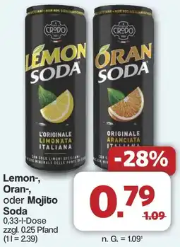 Famila Nord West Lemon-, Oran-, oder Mojito Soda Angebot