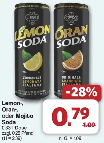Famila Nord West Lemon-, Oran-, oder Mojito Soda Angebot
