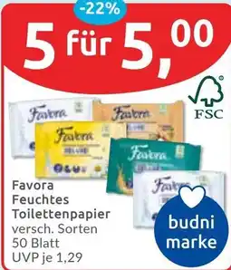 Budni Favora Feuchtes Toilettenpapier Angebot