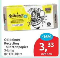 Budni Goldeimer Recycling Toilettenpapier Angebot
