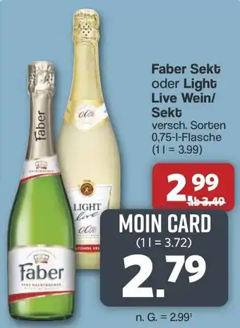 Famila Nord West Faber Sekt oder Light Live Wein/ Sekt Angebot
