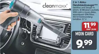 Famila Nord West 2 in 1 Akku- cleanmaxx Handstaubsauger* Angebot