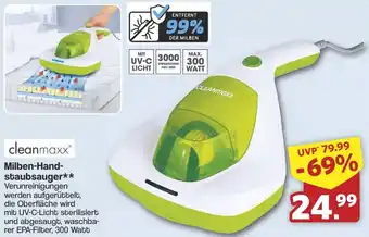 Famila Nord West cleanmaxx Milben-Hand- staubsauger Angebot