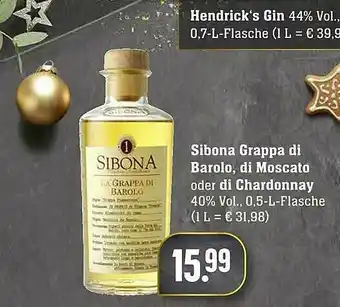 Scheck-in-Center Sibona Grappa Di Barolo, Di Moscato Oder Di Chardonnay Angebot