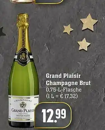 Scheck-in-Center Grand Plaisir Champagne Brut Angebot